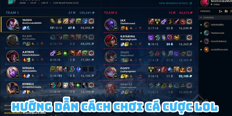 Cách chơi cá cược LOL khá đơn giản